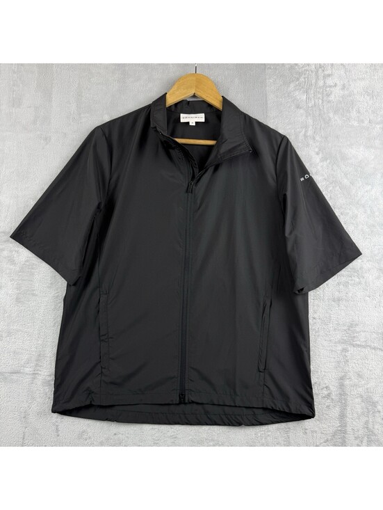 Jackets & Blazers - Röhnisch Women Full Zip Golf Windbreaker Jacket Black Size M Lightweight Tennis